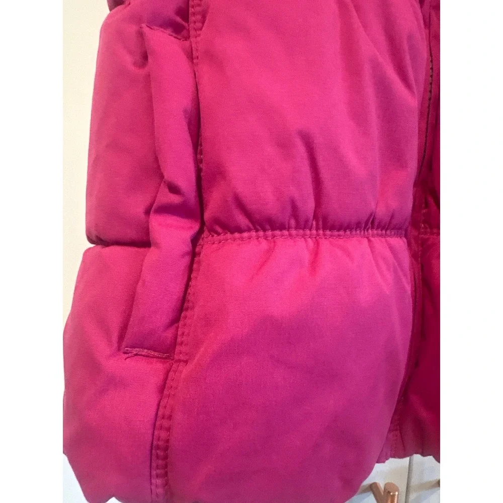 Levis Girls Magenta Pink Puffer Vest Quilted Full Zip Hoodless Size M 10-12 YRS